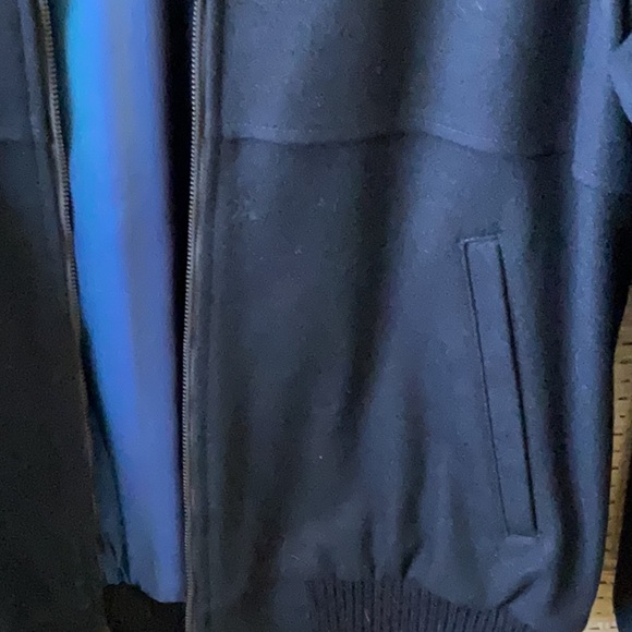 Vintage Pendleton Men’s Bomber Jacket Size M Navy Blue Pure Virgin Wool 💙💙💙 - Picture 12 of 14